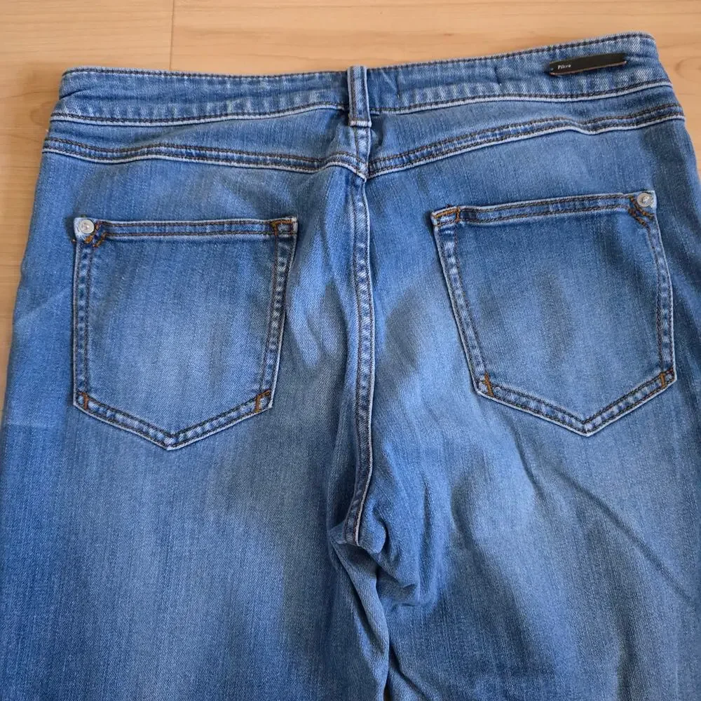 Anthropologie Pilcro Slim Boyfriend Jeans Size 28 Ankle Mid-Rise Patch Pocket - Picture 6 of 12